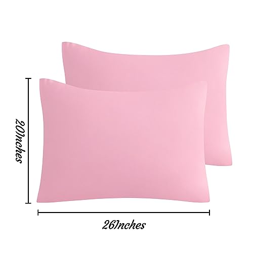 NTBAY Standard Microfiber Pillowcases, Set of 2, Pink - color: Pink, size: Standard (20"x26")