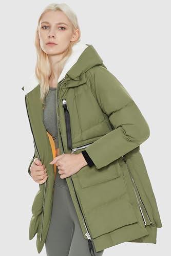 Orolay Women's Thickened Down Jacket - color: Green, size: XX-Small