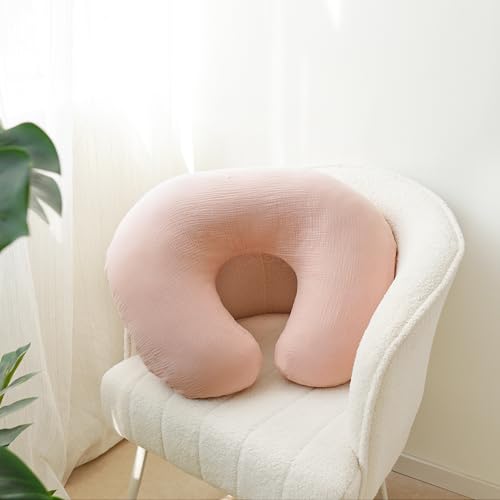 MairMore 2 Pack Muslin Baby Nursing Pillow Covers，Cover Only - color: Pink