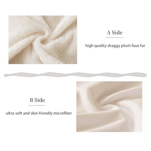 WhatsBedding Memory Foam Body Pillow with Cover, Long Bed Pillow for Adults - color: White Pillow+ Sherpa Beige Pillowcase