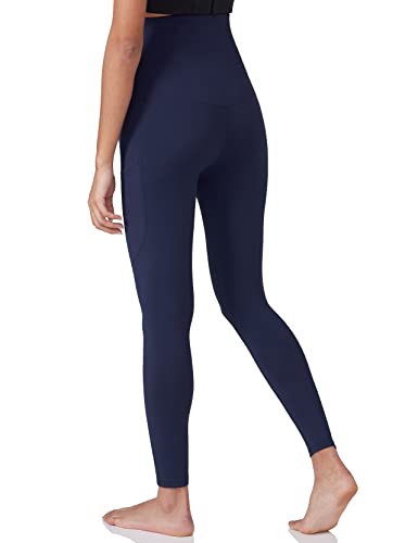 POSHDIVAH Maternity Workout Leggings Pregnancy Yoga Pants Pockets - color: 2pcs Black Navy, size: Small