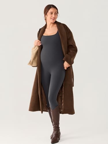 MOMANDA Maternity Jumpsuit Leggings 25" - color: Mysterious Grey, size: X-Small