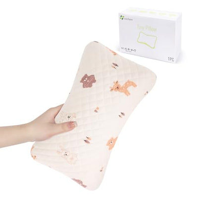 vocheer Small Pillow with Removable Cover, 11"x 7" Tiny Travel Pillow 1PC - color: Pink Deer-1pc