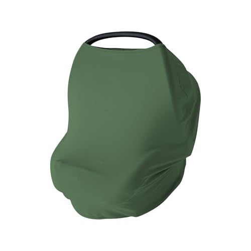 PurComfy 4-in-1 Baby Car Seat Cover, Supersoft Bamboo Viscose Nursing Cover - color: Forest