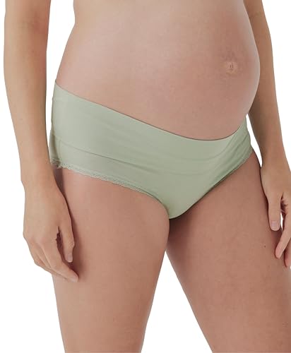 Pact Organic Cotton Maternity Foldover Hipster Underwear for Pregnancy Postpartum, 4 pack - color: Spring Brights