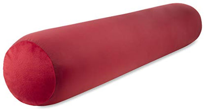 Microbead Body Pillow, Side Sleeping & Pregnancy, 48x8 in, Maroon - color: Maroon, size: Pillow & Cover