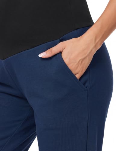 Women's Maternity Joggers with Light Fleece Lining - color: Blue, size: Large