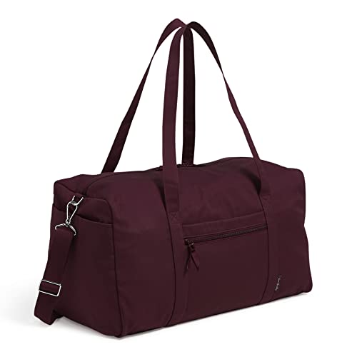 Vera Bradley Women's Cotton Large Travel Duffel Bag, Mulled Wine, One Size - color: Mulled Wine