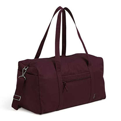 Vera Bradley Women's Cotton Large Travel Duffel Bag, Mulled Wine, One Size - color: Mulled Wine