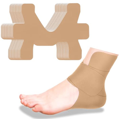 16 Pcs Precut Kinesiology Ankle Tape, Athletic Tape,Beige - color: Beige