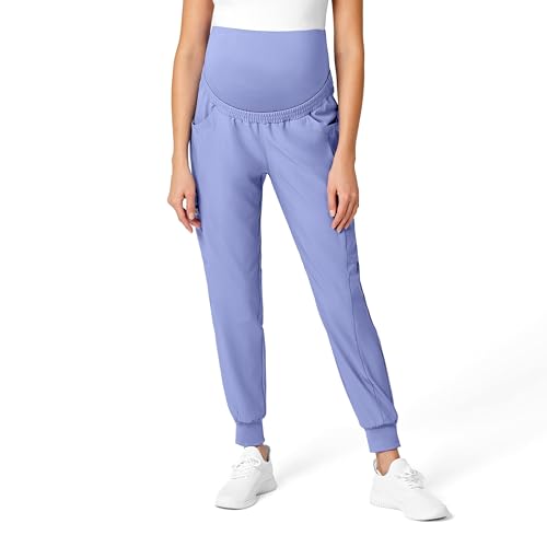 Wink W123 Maternity Jogger Scrub Pant - color: Ceil Blue, size: X-Large