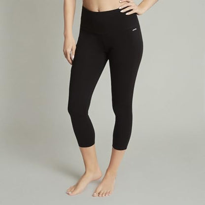 Jockey Womens Cotton Stretch Basic Capri - color: Deep Black, size: X-Large