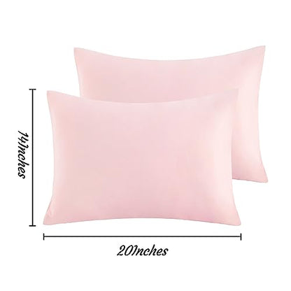 NTBAY Toddler Microfiber Pillowcases, Set of 2, Blush Pink - color: Blush Pink, size: Toddler (14"x20")
