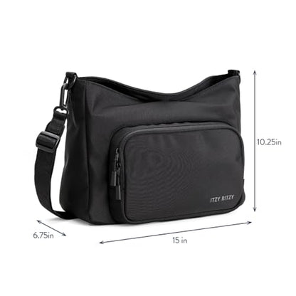Itzy Ritzy Belong Cargo Caddy Stroller Organizer & Crossbody Bag (Black) - color: Black