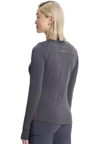 Cherokee Infinity Long Sleeve Underscrubs for Women Round Neck Top - color: Pewter, size: X-Large