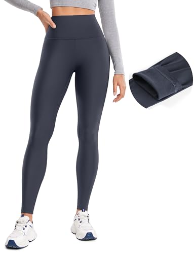 CRZ YOGA Fleece Thermal Leggings 28'' - color: Navy, size: X-Small