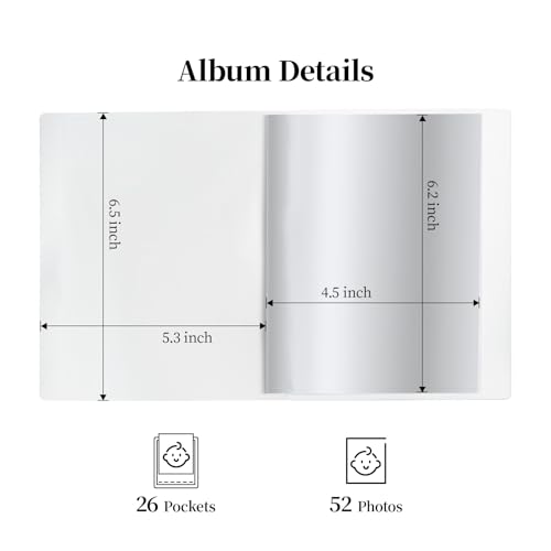 Vienrose Small Photo Album 6 Pack 4x6 Holds 52 Photos Each Black - color: Black, size: 4x6 (6 PK)