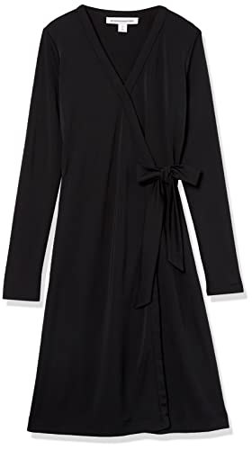Amazon Essentials Women's Long Sleeve V Neck Wrap Dress - size: X-Small