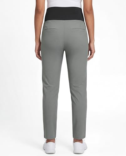 Maternity Pants Over Belly Pregnancy Scrub Pants - color: Grey, size: XX-Large