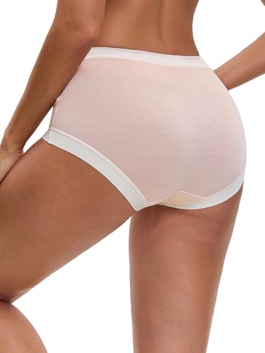 Allegra K Women's Maternity Full Coverage Briefs Plus Size High Waisted Elasticity Invisible Panties - color: Light Pink, size: Medium