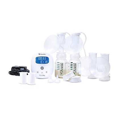 Ameda MYA Joy Portable Double Electric Breast Pump | Hospital Grade - color: White With No Tote