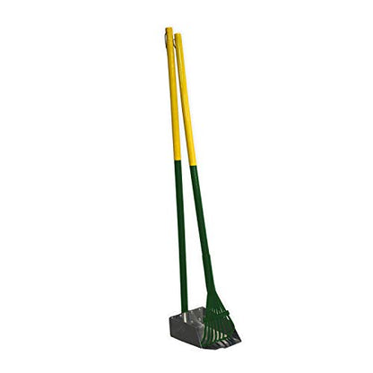 Four Paws Dog Rake & Scooper Set for Pet Waste Pick-Up, Small, 2 Count - size: Small, 7" x 7" x 38", style: Rake & Pan Set