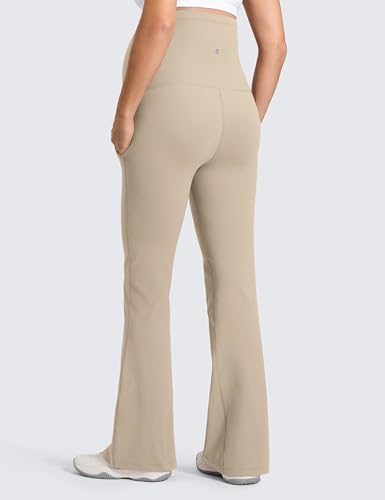 CRZ YOGA Maternity Flare Legging Pocket 31'' - color: Oak, size: Medium