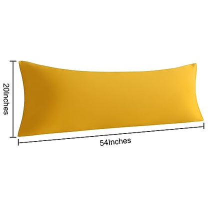 NTBAY Body Microfiber Pillowcases, Set of 2, Ginger Yellow - color: Ginger Yellow, size: Body (20"x54")