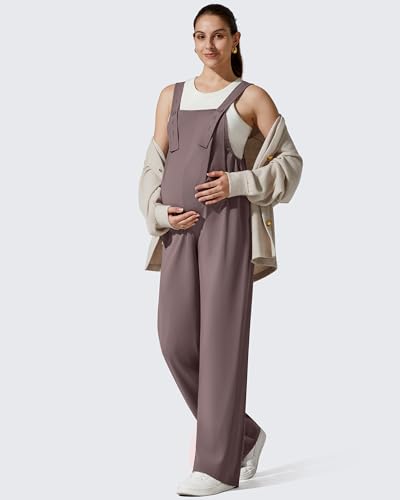 G4Free Shiftready Maternity Jumpsuit Pregnancy Overalls Adjustable Casual - color: Taupe, size: Small