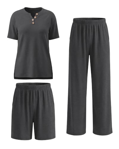 Women Maternity Lounge Set - color: Heather Gray, size: Medium