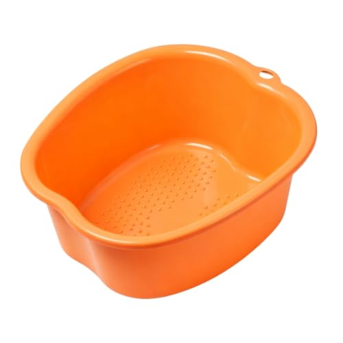 Ytterbium Foot Soaking Basin, Large Massage Foot Soaking Tub-Orange - color: Orange