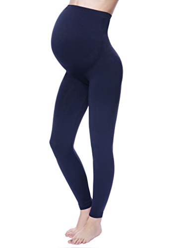 Maternity Pregnant Women stretch comfy 3/4 Leggings, Capri - color: Navy, size: Large