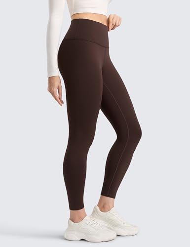 CRZ YOGA Matte Fleece Lined Leggings 25'' - color: Hot Fudge Brown, size: Small