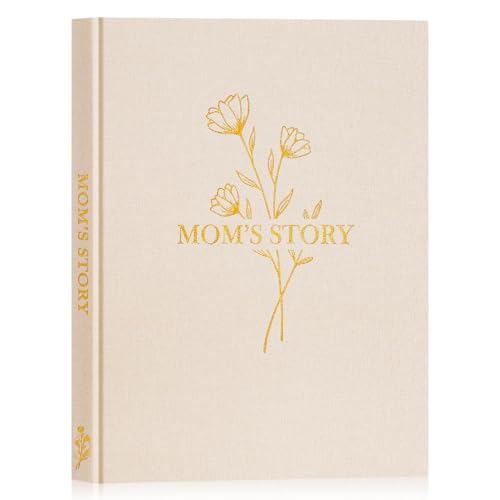 Lanpn Mom Life Story Book Journal with 270+ Prompts, Linen Hardcover Mother Story Guided Journal, Mom Memory Keepsake Book to Fill Out, Mother's Day Birthday Christmas Gift for Mom, Beige - color: Beige