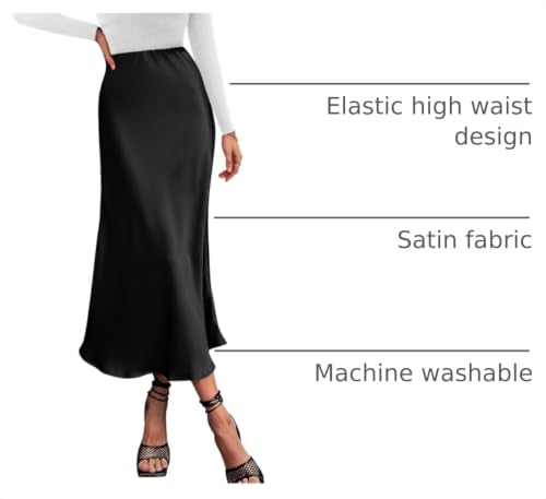 BTFBM Long Skirts for Women 2026 Fall Outfits - color: Black, size: Small