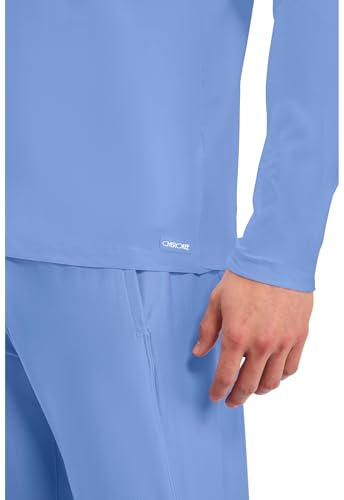 Cherokee Basics Long Sleeve Underscrub for Men Crew Neck Compression Shirt - color: Ciel Blue, size: 3X-Large Big