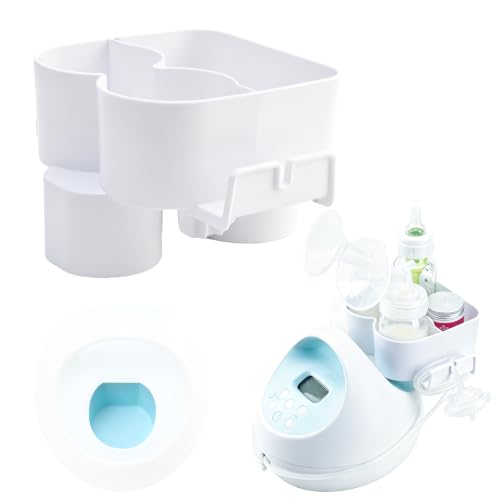 Breast Pump Bottle & Hose Holder for Spectra S1, S2 Plus(D-Shaped Hole), Portable Bottle Organizer with Extra Storage for Essentials, Dual Hose Management, Baby Safe(Breast Pump Not Included)