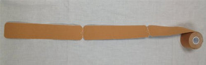 Therapist’s Choice® Kinesiology Tape Pre-Cut Roll (Beige) - color: Beige