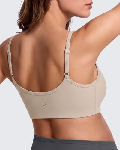 G4Free Barefeel Maternity Sports Bra One-Hand Clips Nursing Sleep Bras - color: Light Khaki, size: Medium