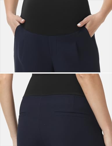 V VOCNI Women's Maternity Work Pants Wide Leg - color: Navy Blue, size: Small