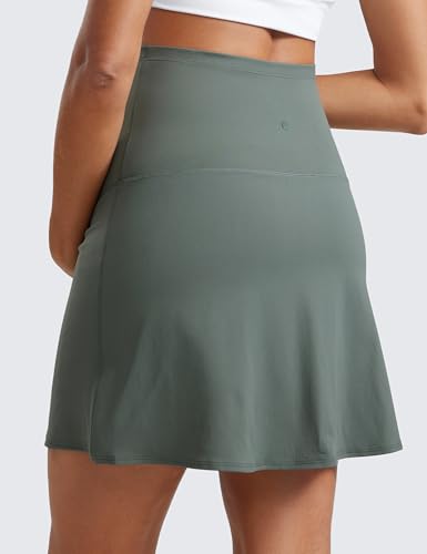 CRZ YOGA Maternity A Line Golf Skirts - color: Grey Sage, size: Small