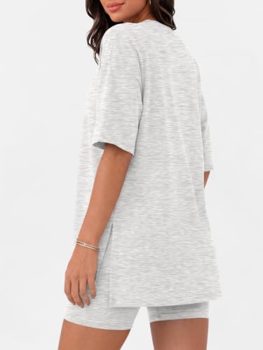 LILLUSORY Womens Lounge Sets 2 Piece Matching Pajamas Summer Outfit 2026 - color: Grey, size: Medium