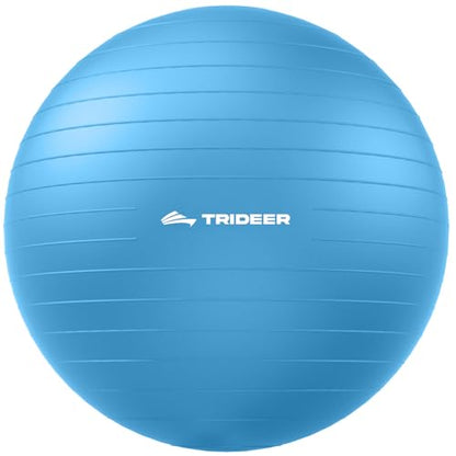 Trideer Yoga Ball for Exercise, Pregnancy, Exercise Ball, Pump Included - color: Sapphire blue, size: L(23-26ines/58-65cm)