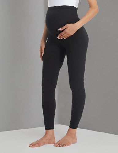 Buttergene Maternity Leggings Buttery-Soft 28'' Maternity Yoga Pants - color: 1-3pack Black/Black/Navy, size: Small