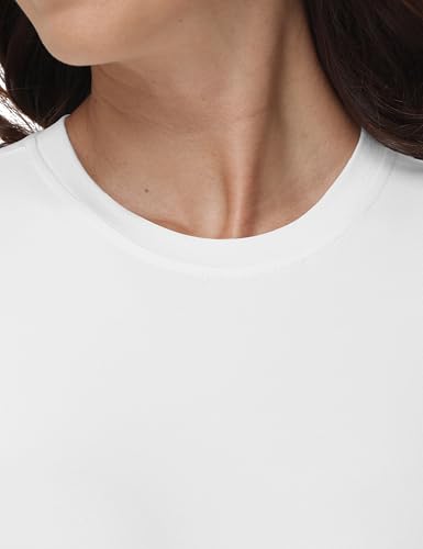 V VOCNI Maternity Bodysuit Short Sleeve Stretchy Basic Pregnancy T Shirt - color: White, size: Medium