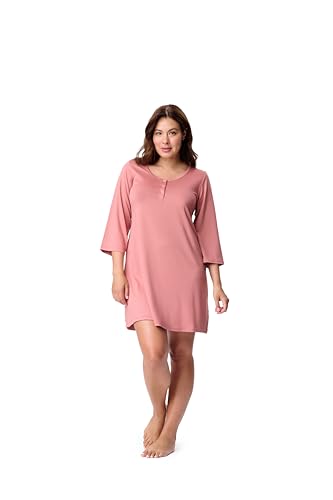 Motherhood Maternity Women's Sleep Henley - color: Withered Rose, size: Small