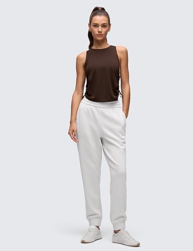 CRZ YOGA Pima Cotton Ruched Tank Top - color: Hot Fudge Brown, size: Large