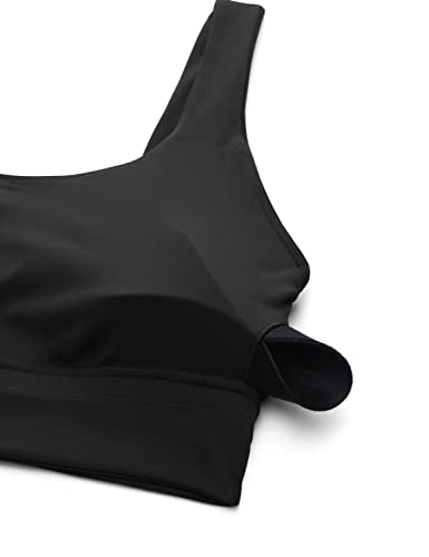 CRZ YOGA Butterluxe U Back Sports Bras - color: Black, size: Medium