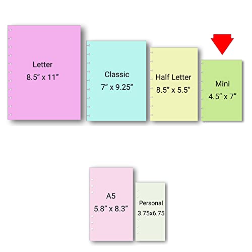 Contact List Inserts for the Mini Happy Planner, Fits 7-Disc Notebook, Planner Contact Information, Pre-punched Happy Planner Inserts, Pre-punched Contact Information