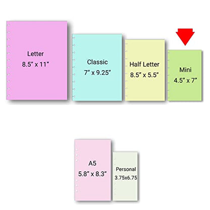 Contact List Inserts for the Mini Happy Planner, Fits 7-Disc Notebook, Planner Contact Information, Pre-punched Happy Planner Inserts, Pre-punched Contact Information